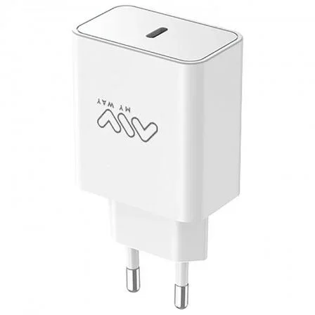Myway Cargador de Pared MWACC0018 45W USB Tipo-C Blanco Myway Cargador de Pared MWACC0018 45W USB Tipo-C Blanco